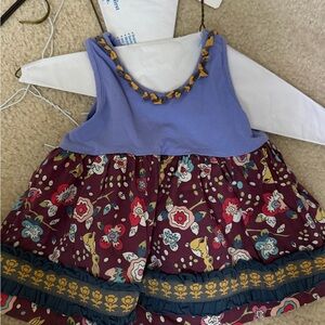 Floral Purple and Burgundy top